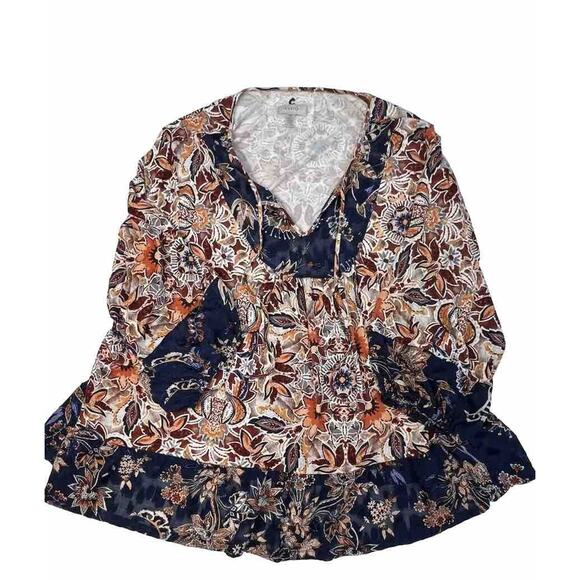 Cupio Floral Women Blouse Tunic Top Women's Size 3X - Picture 3 of 7